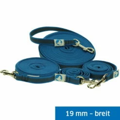 Gummierte Nylonleine Breit BLAU