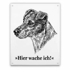 Emailleschild Jack Russel Terrier