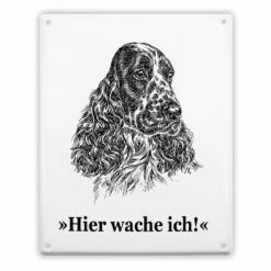 Emailleschild Cocker Sp. / Schimmel