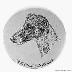 Alu-Plakette Glatthaarfox