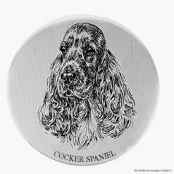 Alu-Plakette Cocker Sp. / Einfarb.