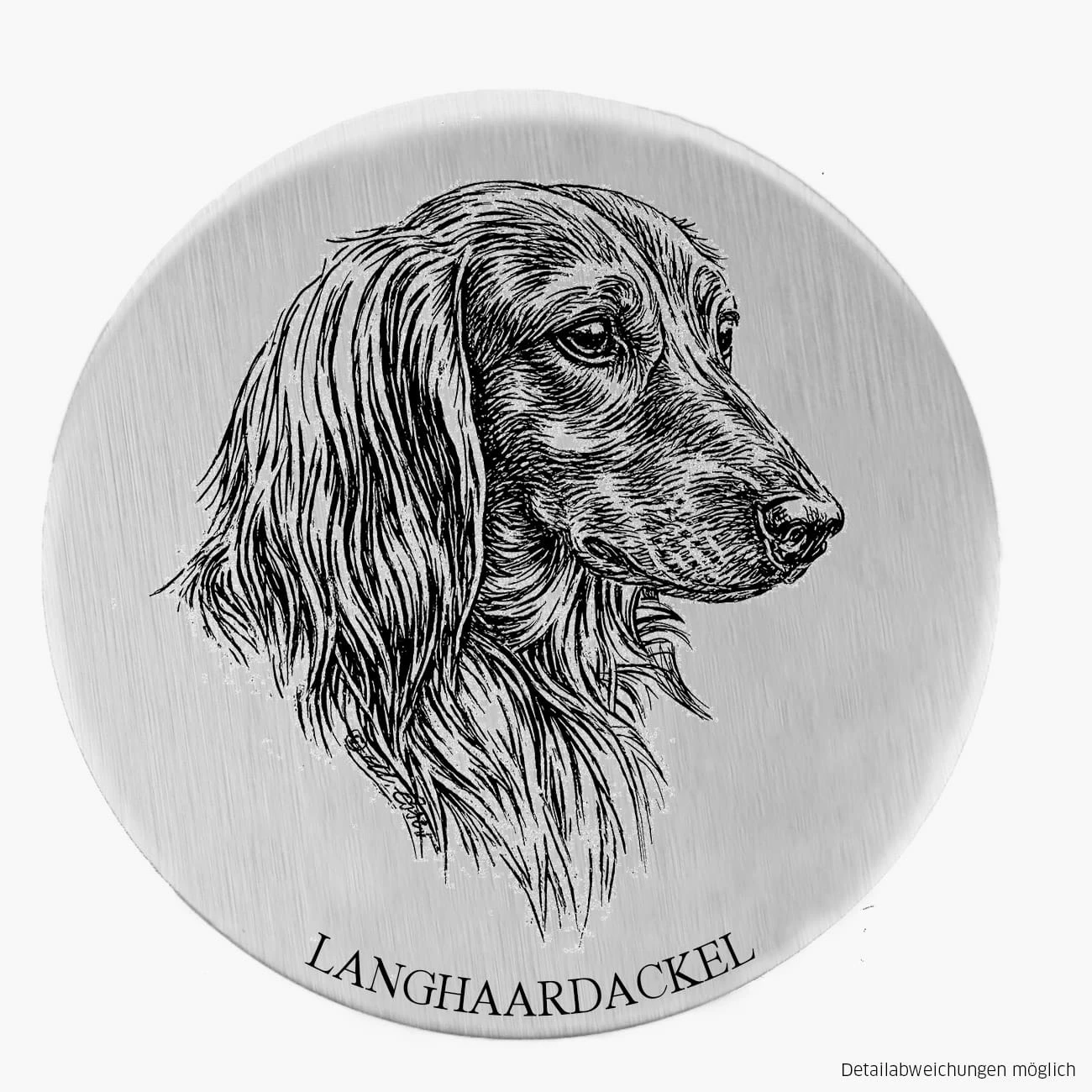 Alu-Plakette Langhaard. / Profil