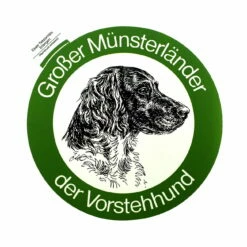 Aufkleber Rund Großer Münsterländer 2