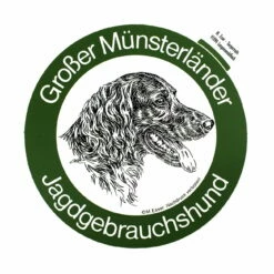 Aufkleber Rund Großer Münsterländer
