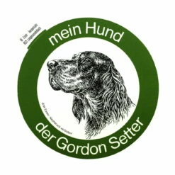 Aufkleber Rund Gordon Setter