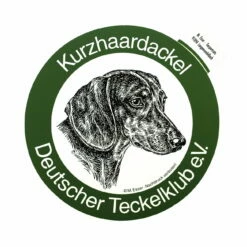 Aufkleber Rund Kurzhaardackel