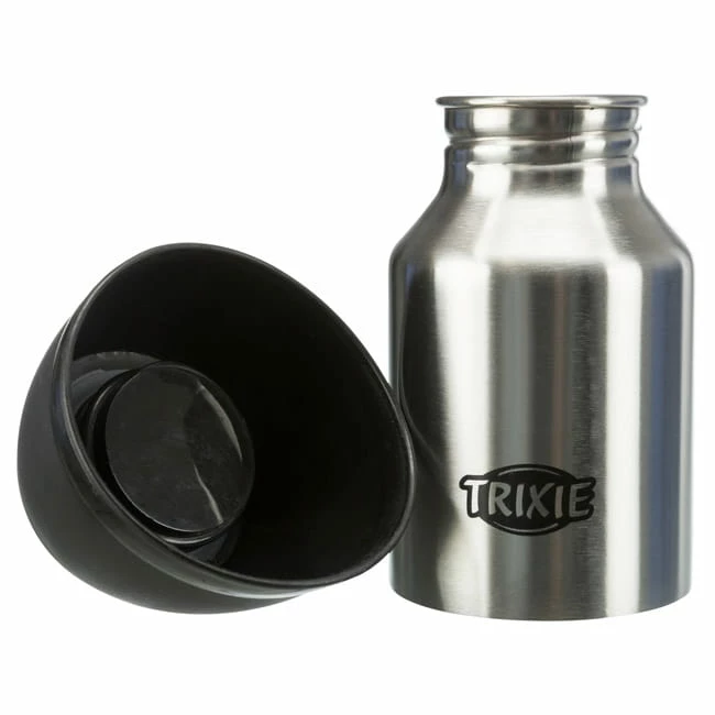 Trixie Edelstahlflasche Mit Trinknapf – Bild 2
